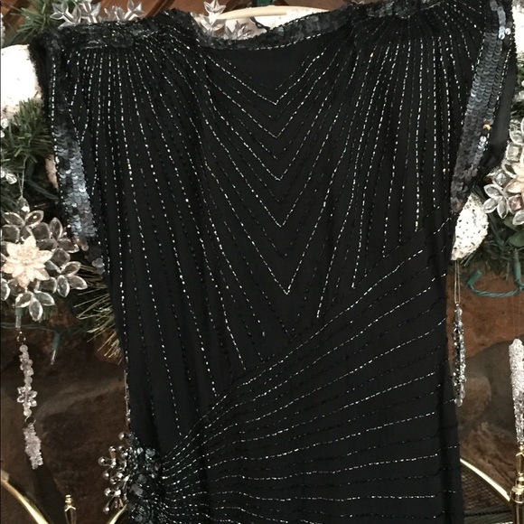 Vintage Stunning Beaded Tea Length Gown - Picture 6 of 8